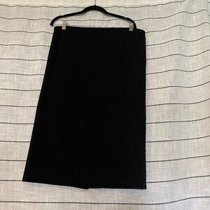 NWT LOFT Black Textured Bodycon Pencil Skirt L